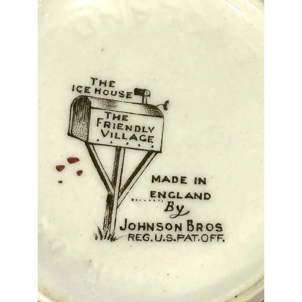 Johnson Bros Friendly Village England Vintage Ice House Demitasse Cups-Set of 4